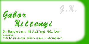 gabor miltenyi business card